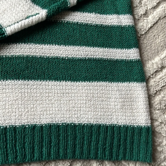 EUC Size Large Green Striped Boxy Sweater - Picture 4 of 4
